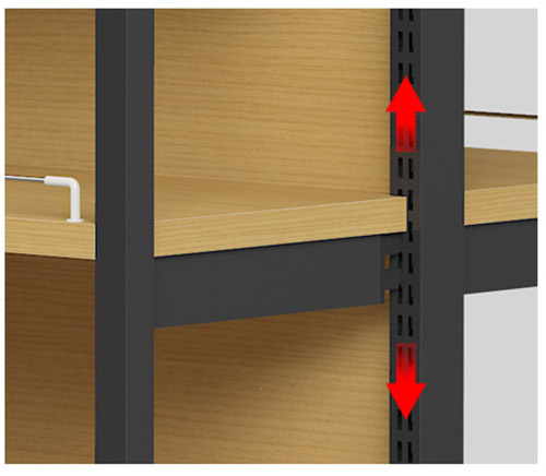 河南貨架廠（chǎng）家告訴你商超鋼木結合貨架怎麽自行調整